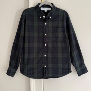 Old Navy Boys Blackwatch Tartan Plaid Buttondown Shirt Size M (8)